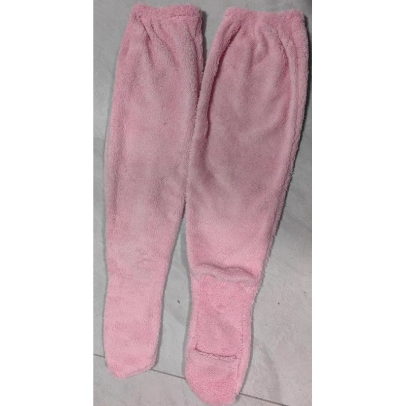 Damen Kuschelige Overknee-Socken aus weichem Fleece Krohn-e