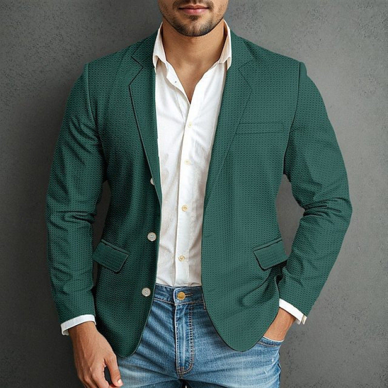Herren eleganter Blazer mit strukturiertem Design und praktischen Taschen Krohn-e