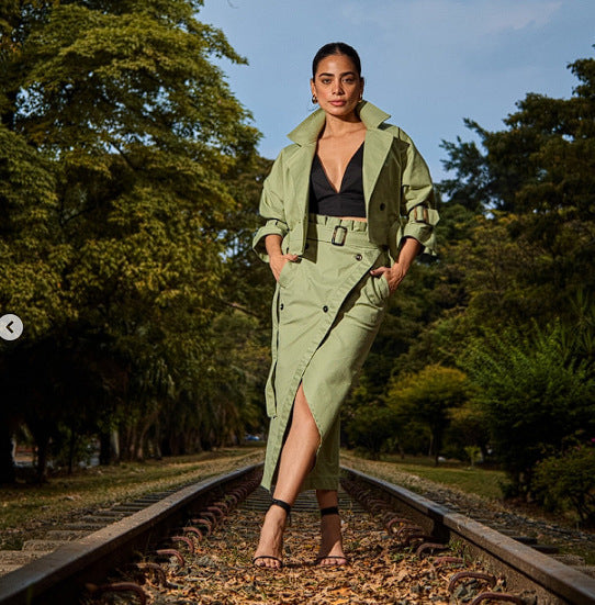Damen modische Jacke und Rock Set Krohn-e