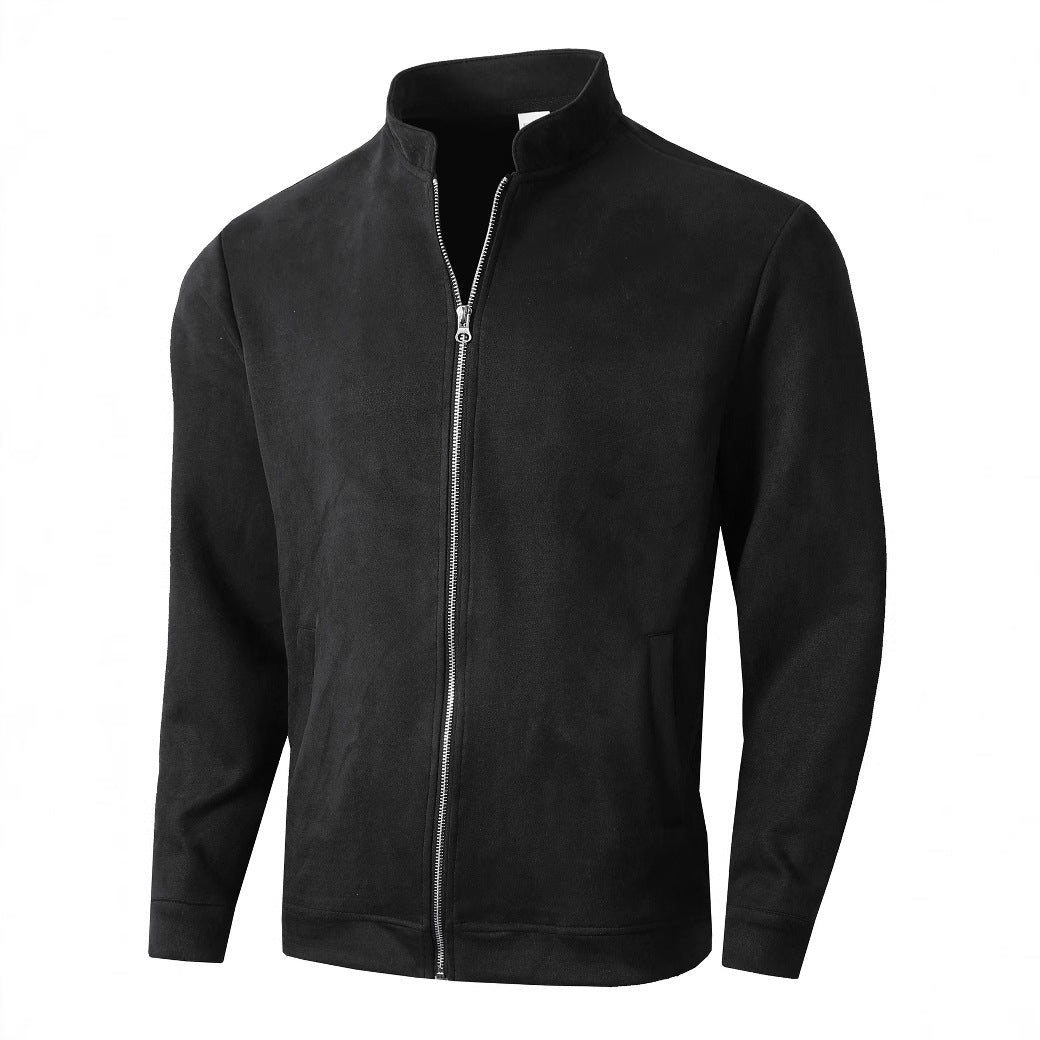 Herren Fleecejacke mit Stehkragen und seitlichen Taschen Krohn-e