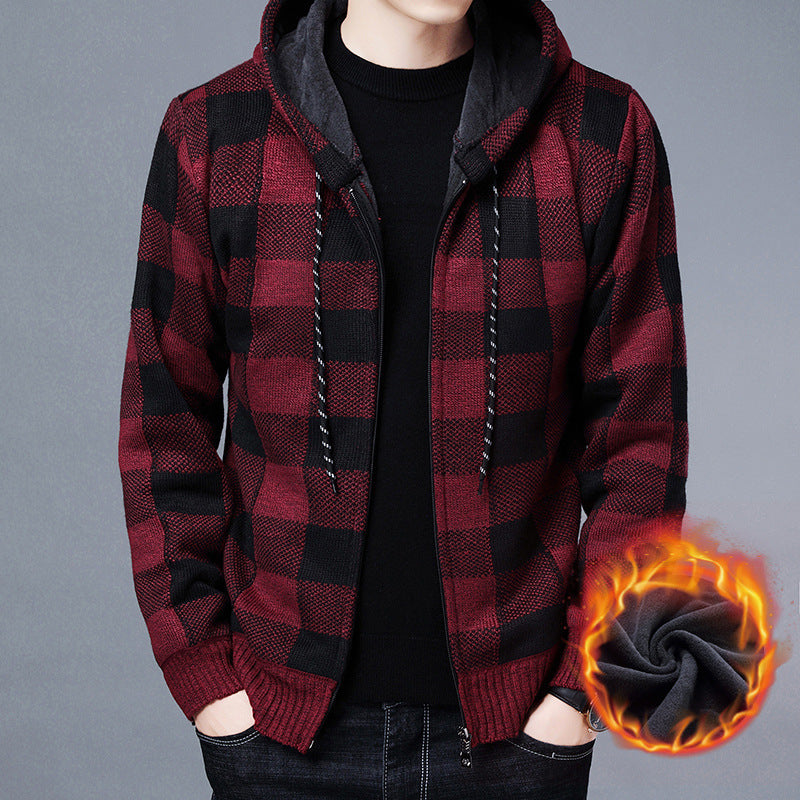 Herren gemütlicher Sweatshirtjacke mit Wollmix Krohn-e