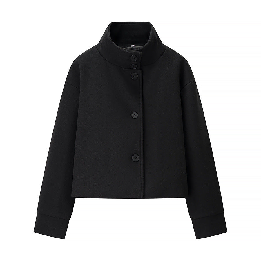 Damen Kurzjacke mit modernem Kragen und eleganten Knopfdetails Krohn-e
