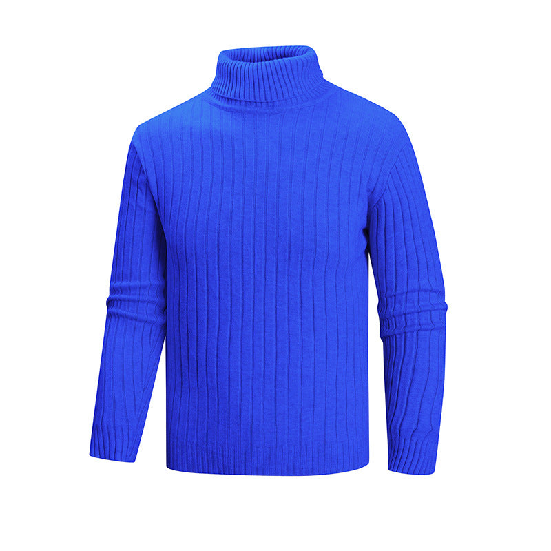 Herren eleganter Pullover mit hohem Kragen und feiner Rippenstruktur Krohn-e