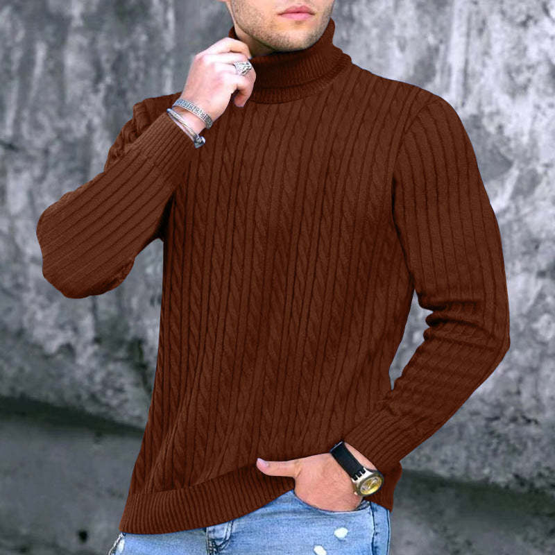 Herren moderner Rollkragenpullover mit strukturiertem Design Krohn-e
