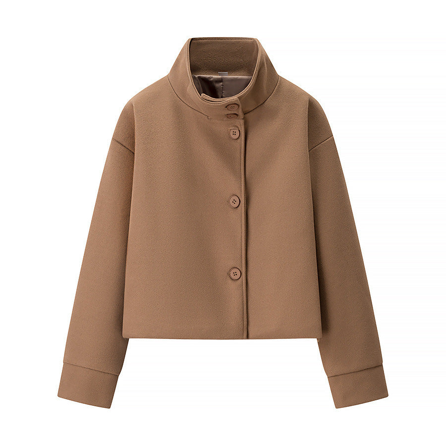 Damen Kurzjacke mit modernem Kragen und eleganten Knopfdetails Krohn-e