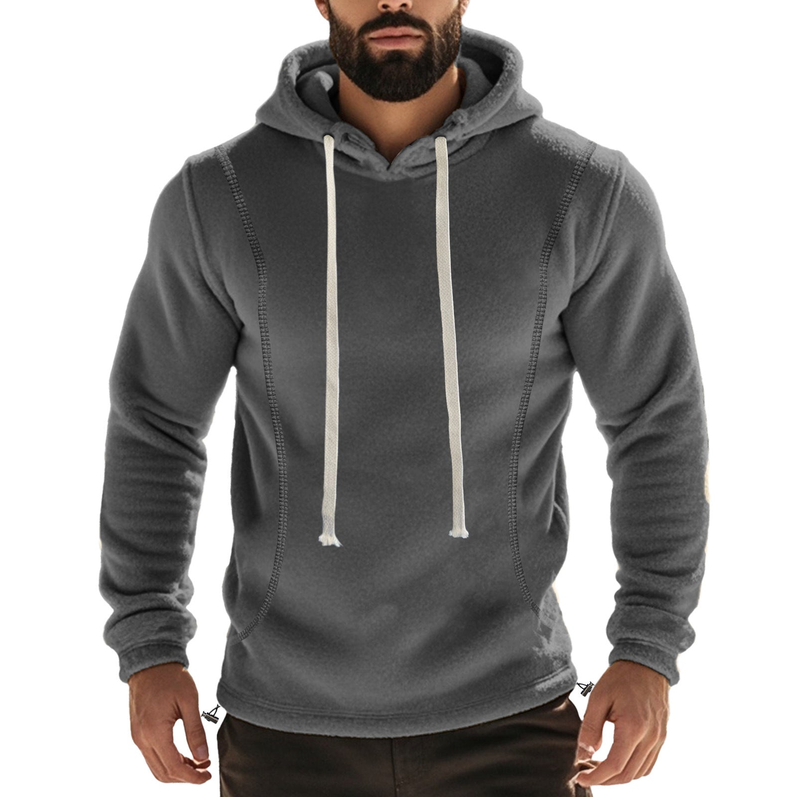 Herren Hochwertiger Fleece-Hoodie mit praktischer Kängurutasche und stylischem Design Krohn-e