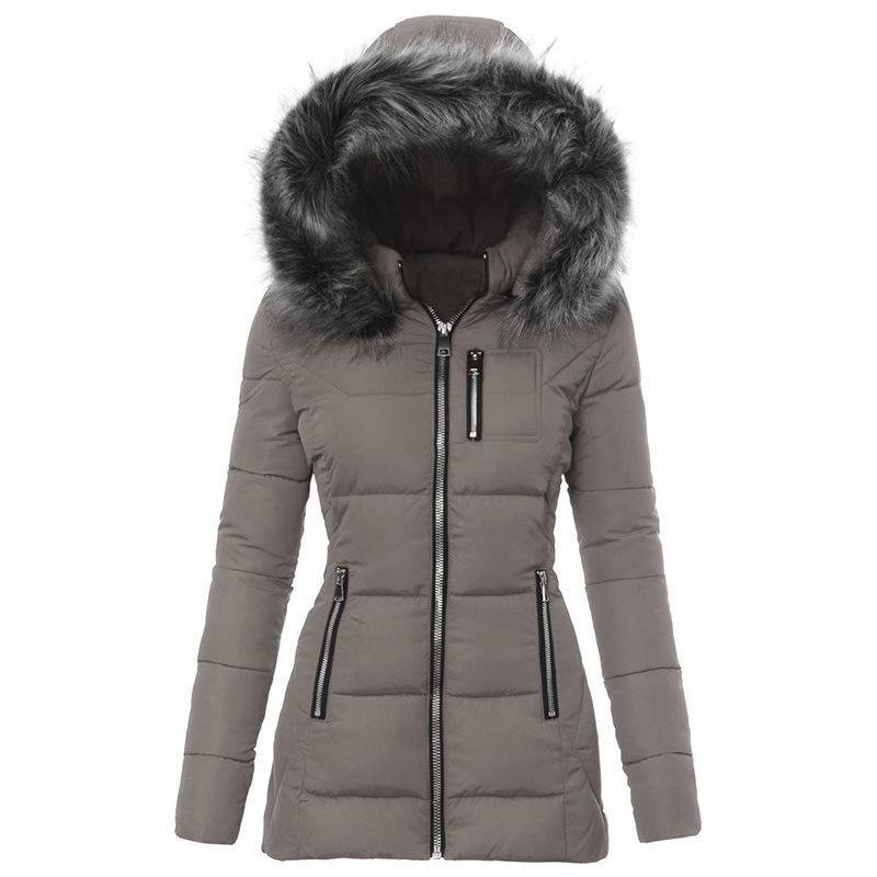 Damen Winterjacke mit abnehmbarem Kunstpelzkragen Krohn-e