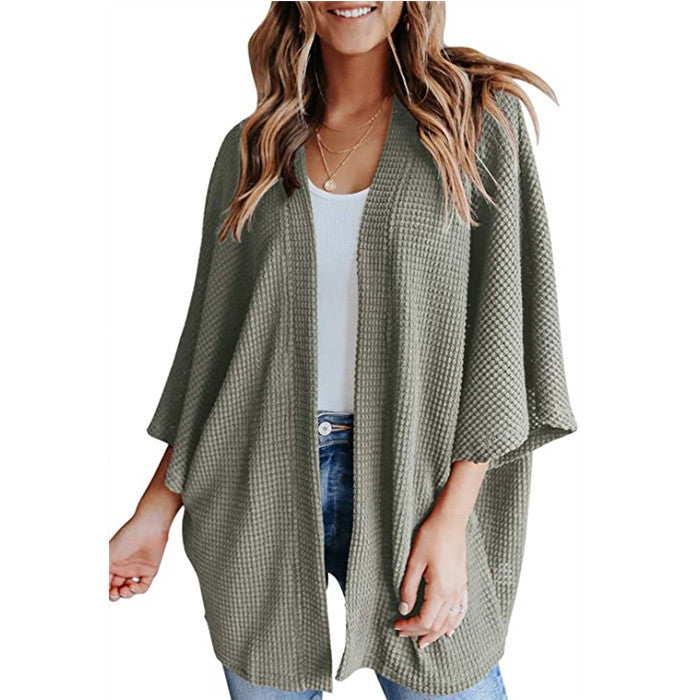 Damen lässiger Strickjacke im Waffelmuster Krohn-e