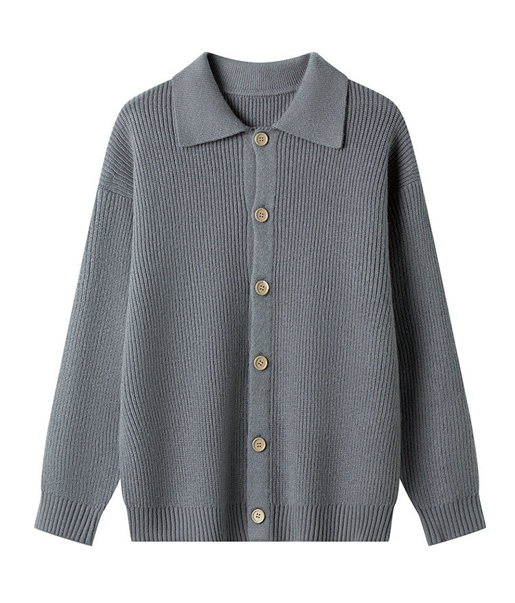 Damen Gemusterte Strickjacke mit Kragen und Knopfleiste Krohn-e