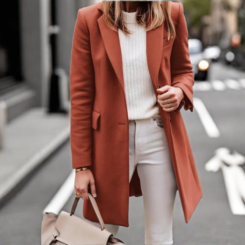 Damen Lässiger und eleganter Langmantel Krohn-e