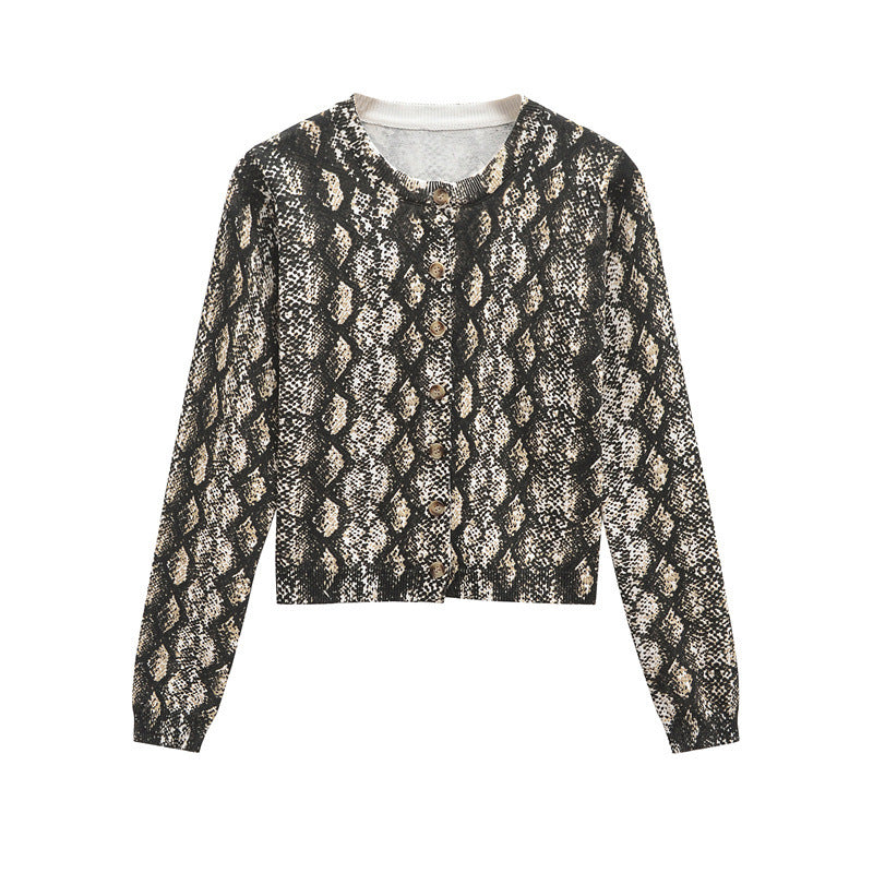 Damen Strickjacke mit Schlangenmuster Krohn-e