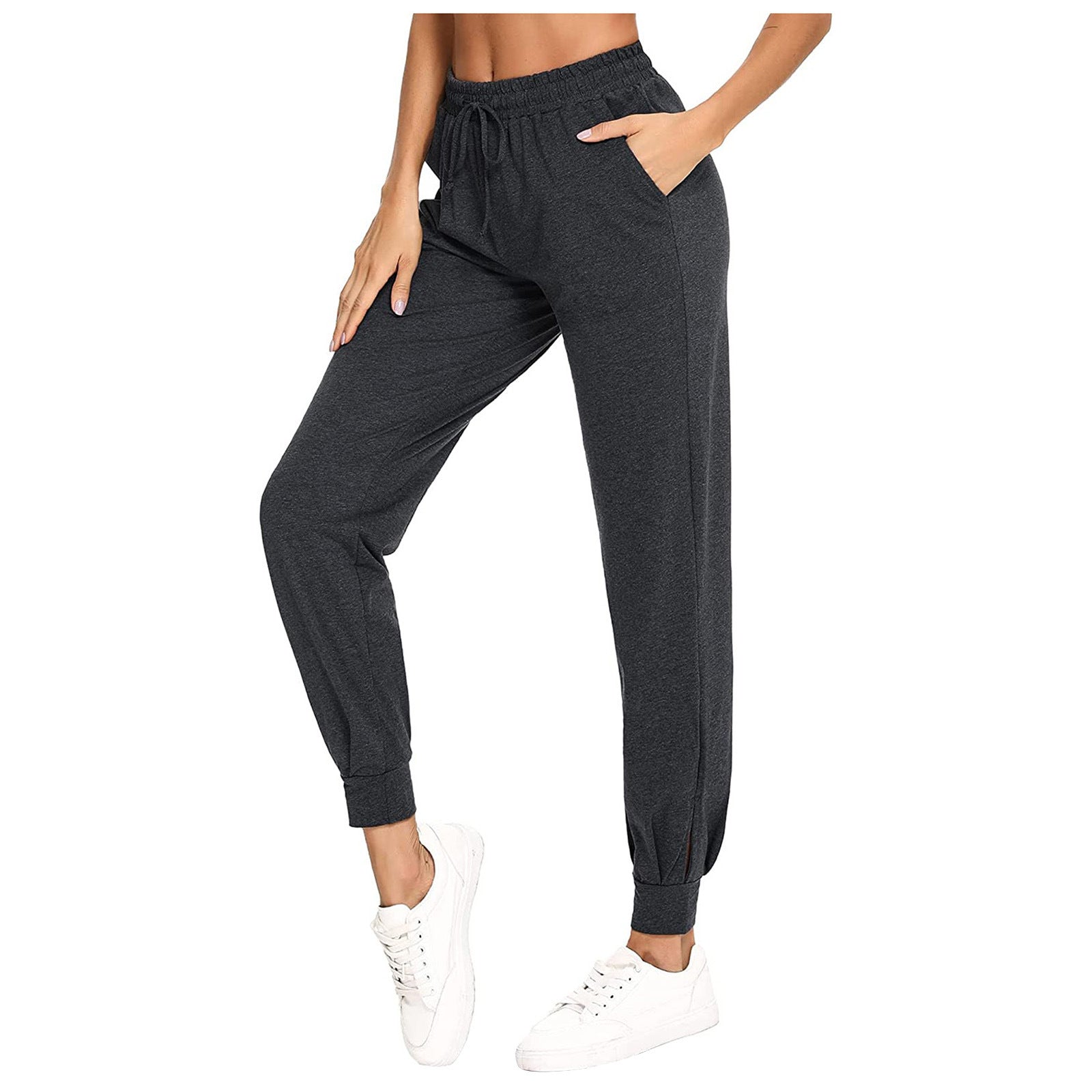 Damen Bequeme Sporthose mit elastischem Bund und seitlichen Taschen Krohn-e