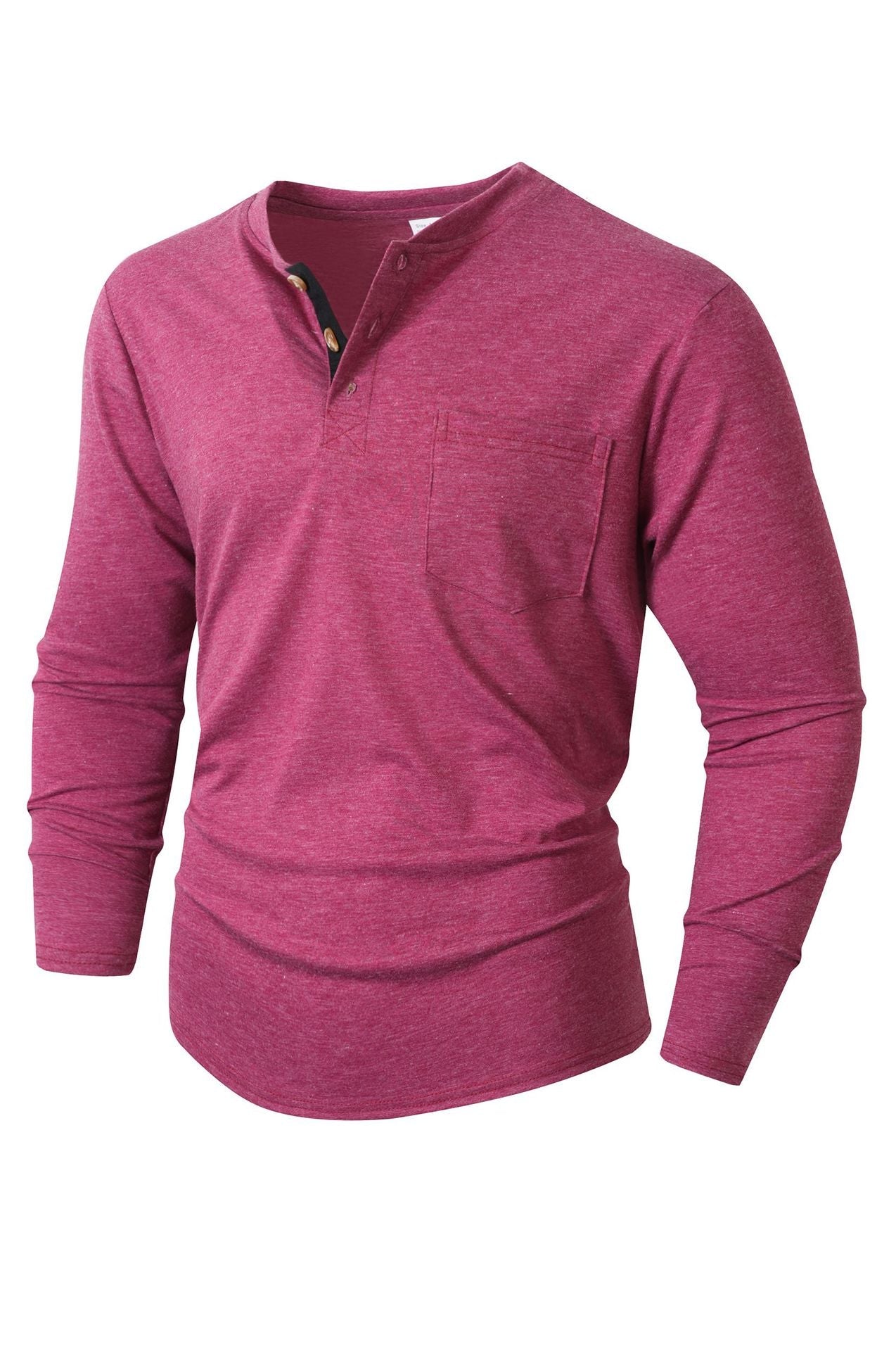 Herren langärmliges Henley-Shirt Krohn-e