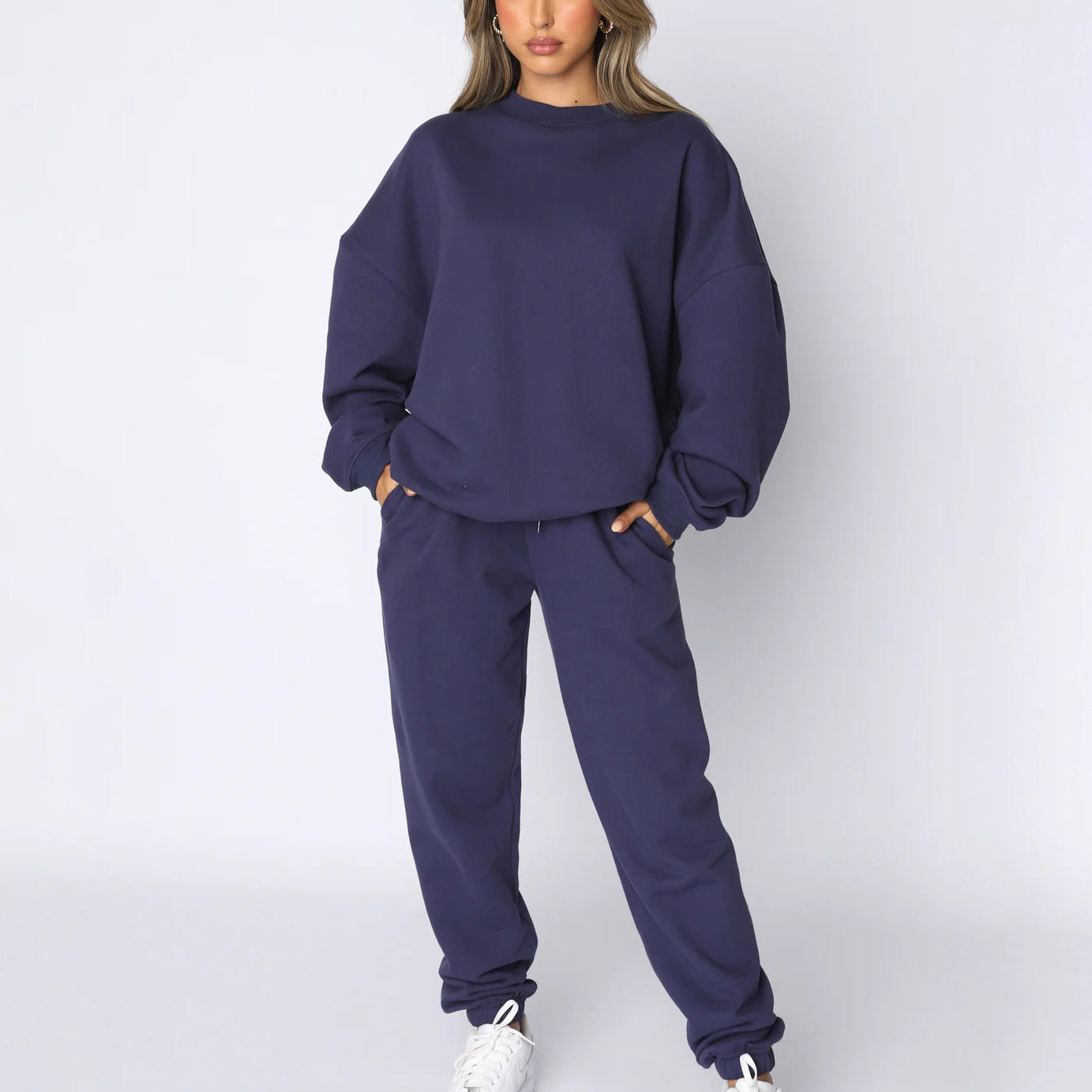 Damen angesagtes Oversized Loungewear-Set aus weichem Fleece Krohn-e