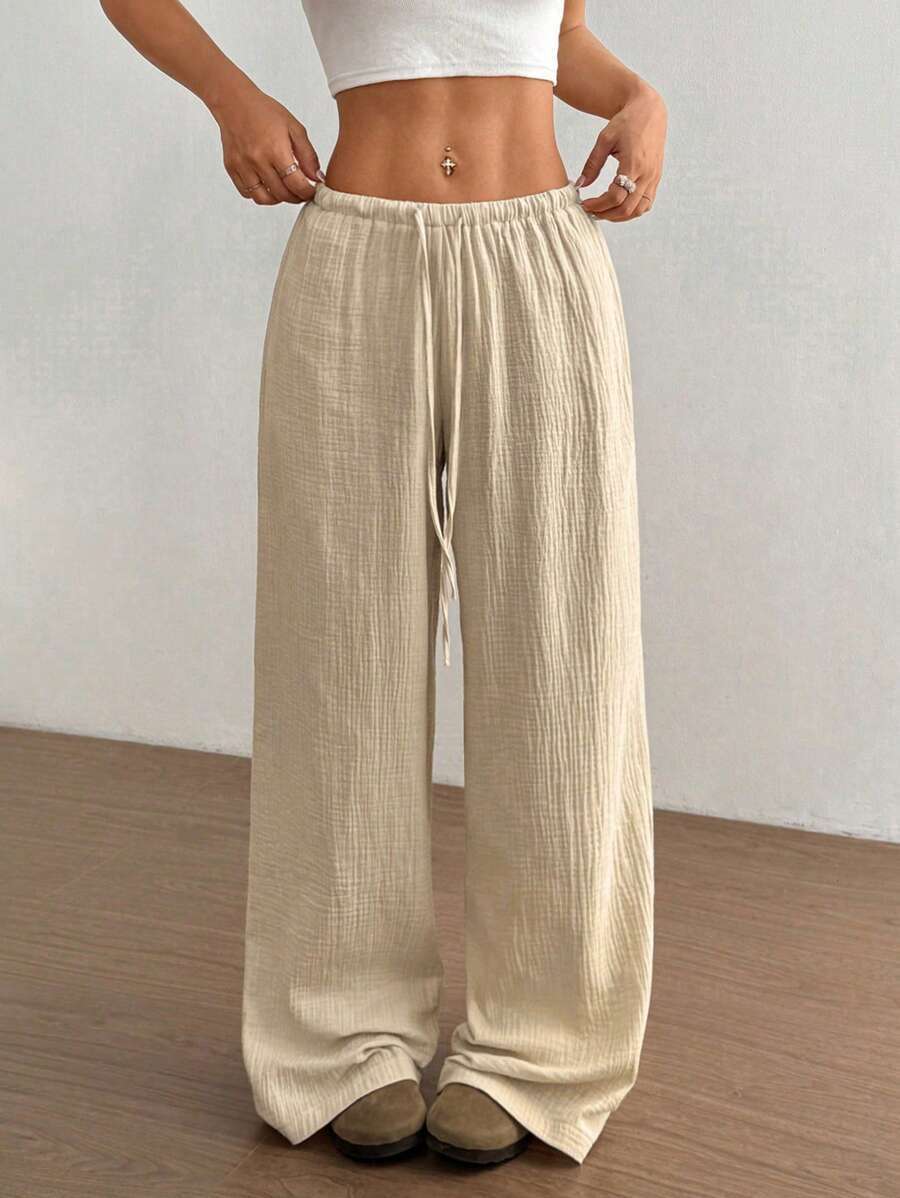 Damen Weite Sommerhose mit elastischem Bund und lockerem Schnitt Krohn-e