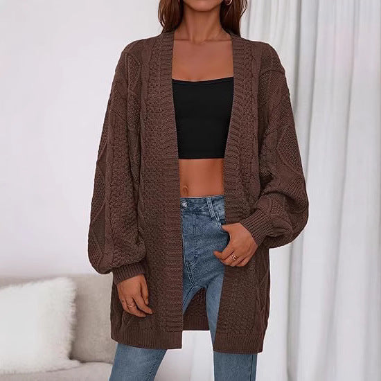 Damen Großer, gestrickter Cardigan Krohn-e