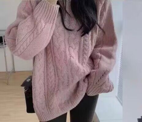Damen Grobstrickpullover im lässigen Oversized-Stil mit Zopfmuster Krohn-e