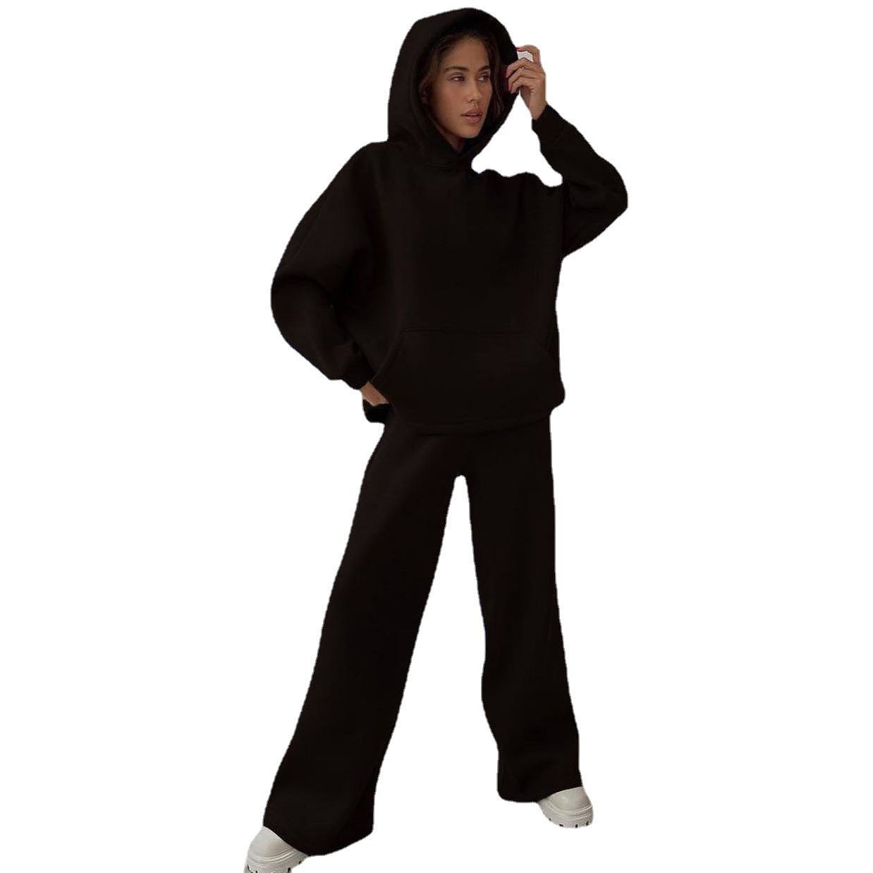 Damen lässiges und oversized Hoodie-Set mit weit geschnittenen Hosen Krohn-e