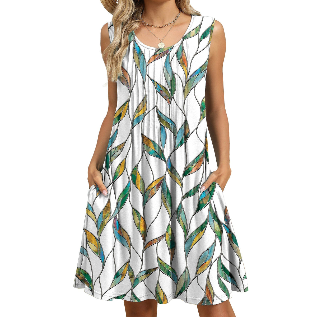 Fudus lässiges Tanktop-Kleid mit Tasche