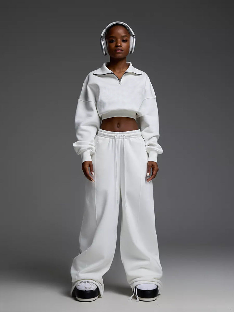 Damen lässiges und oversized Sweatset mit Reißverschluss Krohn-e