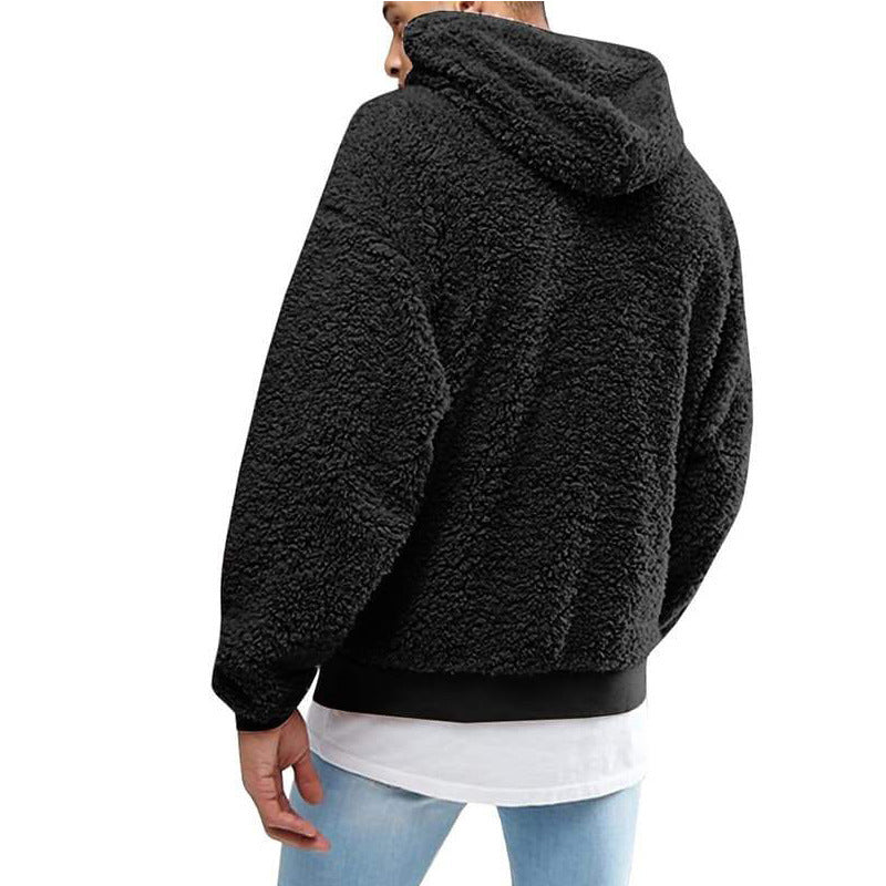 Herren kuschelige Fleece-Hoodie mit hohem Kragen Krohn-e