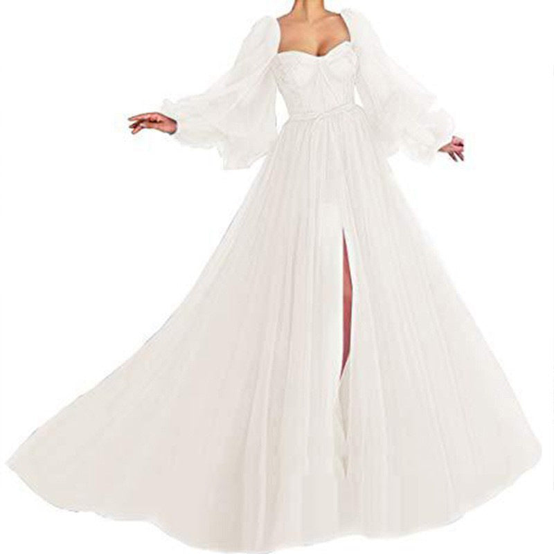 Krohn-e: Elegantes, geteiltes A-Linien-Abendkleid für Hochzeiten
