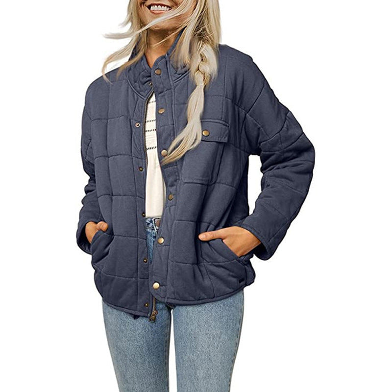 Damen Steppjacke mit dekorativem Knopf Krohn-e