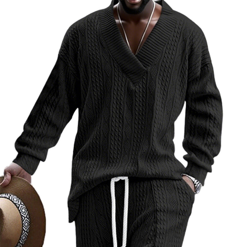 Herren Strickpullover mit modernem V-Ausschnitt und lässigem Design Krohn-e