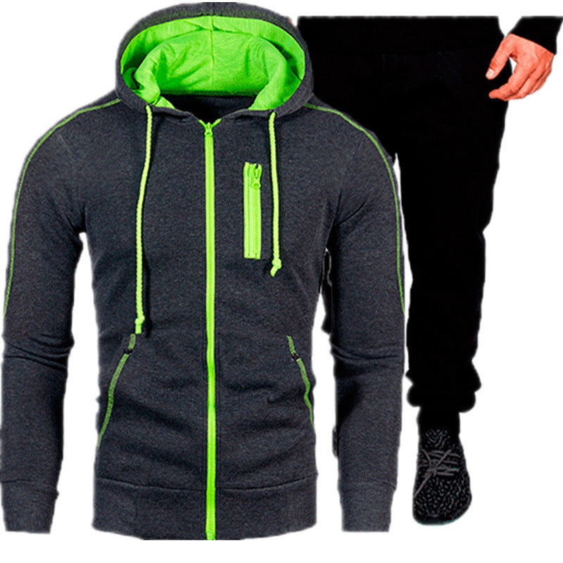 Herren sportliches Kapuzenjacken- und Jogginghosen-Set Krohn-e