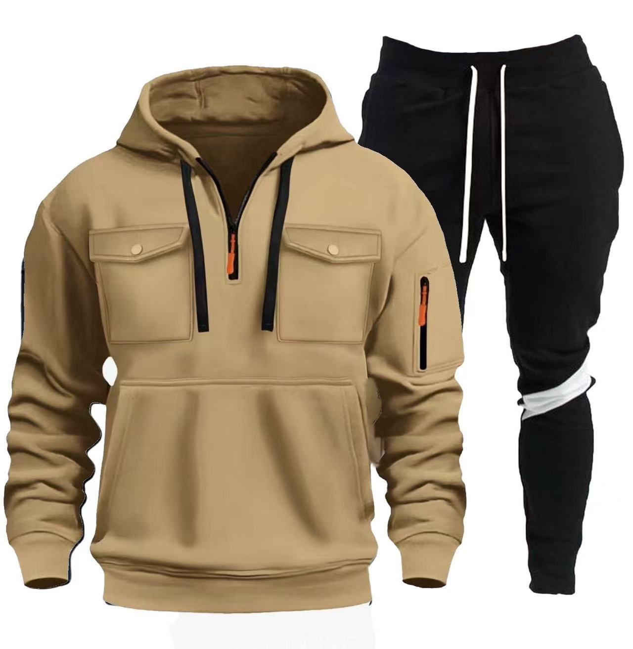 Herren praktische Kapuzenjacke mit Sporthose Krohn-e
