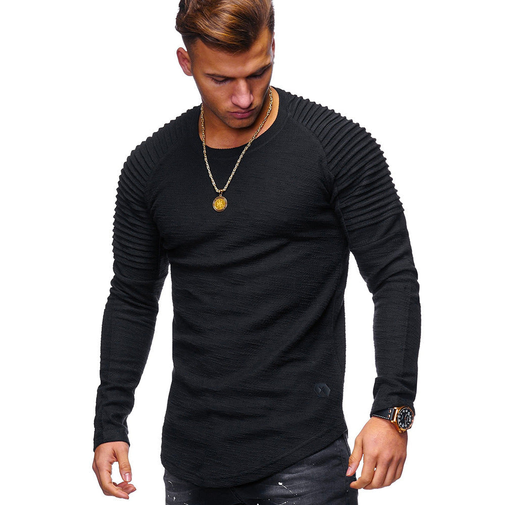 Herren Langarmshirt mit strukturierter Oberfläche und Raglanärmeln Krohn-e