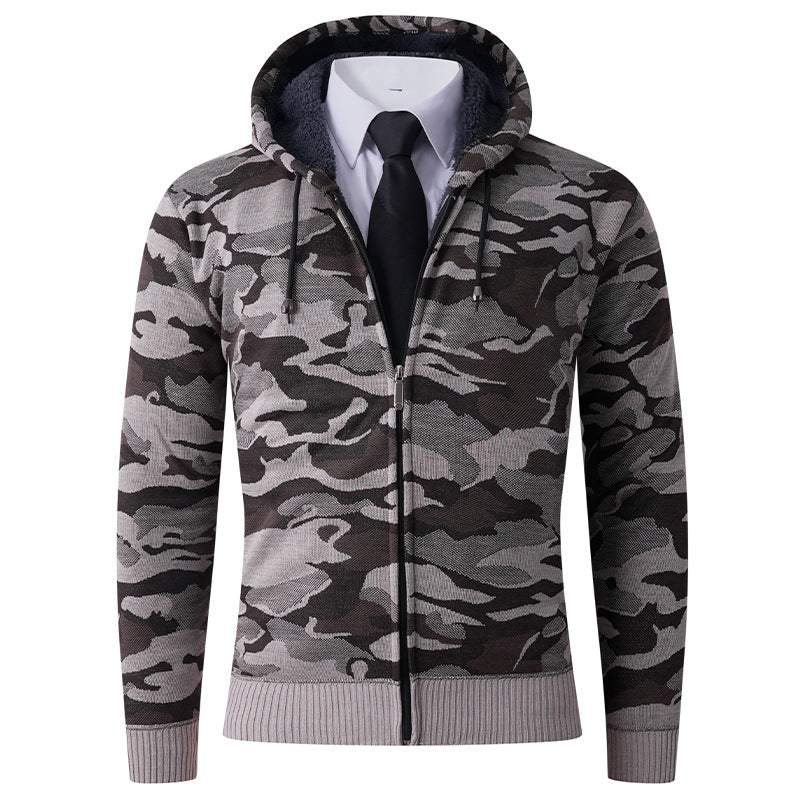 Herren modische Kapuzenjacke mit stylischem Camouflage-Design Krohn-e