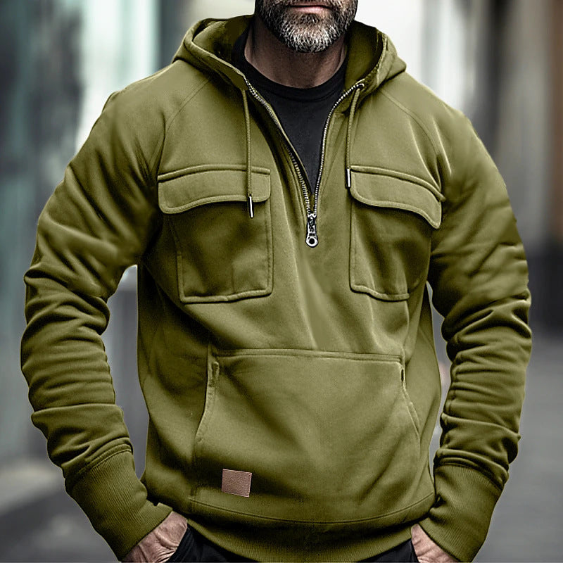 Herren modische Kapuzenpullover mit praktischen Brusttaschen Krohn-e