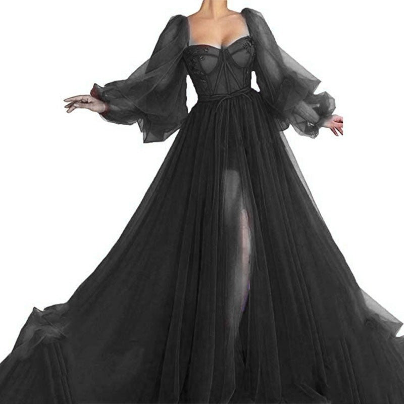 Krohn-e: Elegantes, geteiltes A-Linien-Abendkleid für Hochzeiten
