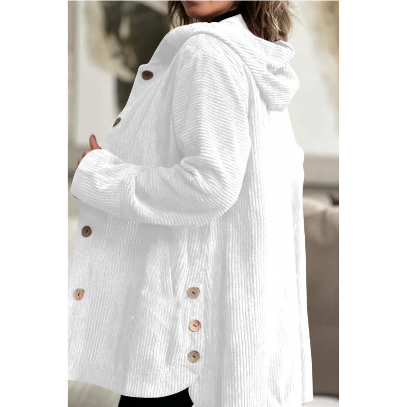 Krohn-e | Kapuzenjacke - Cordura - Lässige Passform - Mittellang - Casual Knopfverschluss