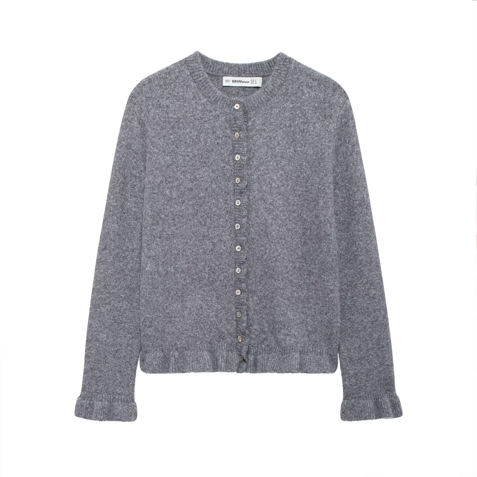 Damen elegante Strickjacke mit dekorativen Knöpfen Krohn-e