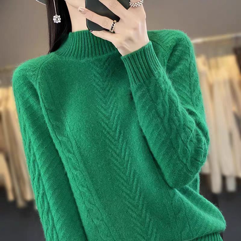 Damen Grobstrickpullover mit Zopfmuster und elegantem Rundhalsausschnitt Krohn-e