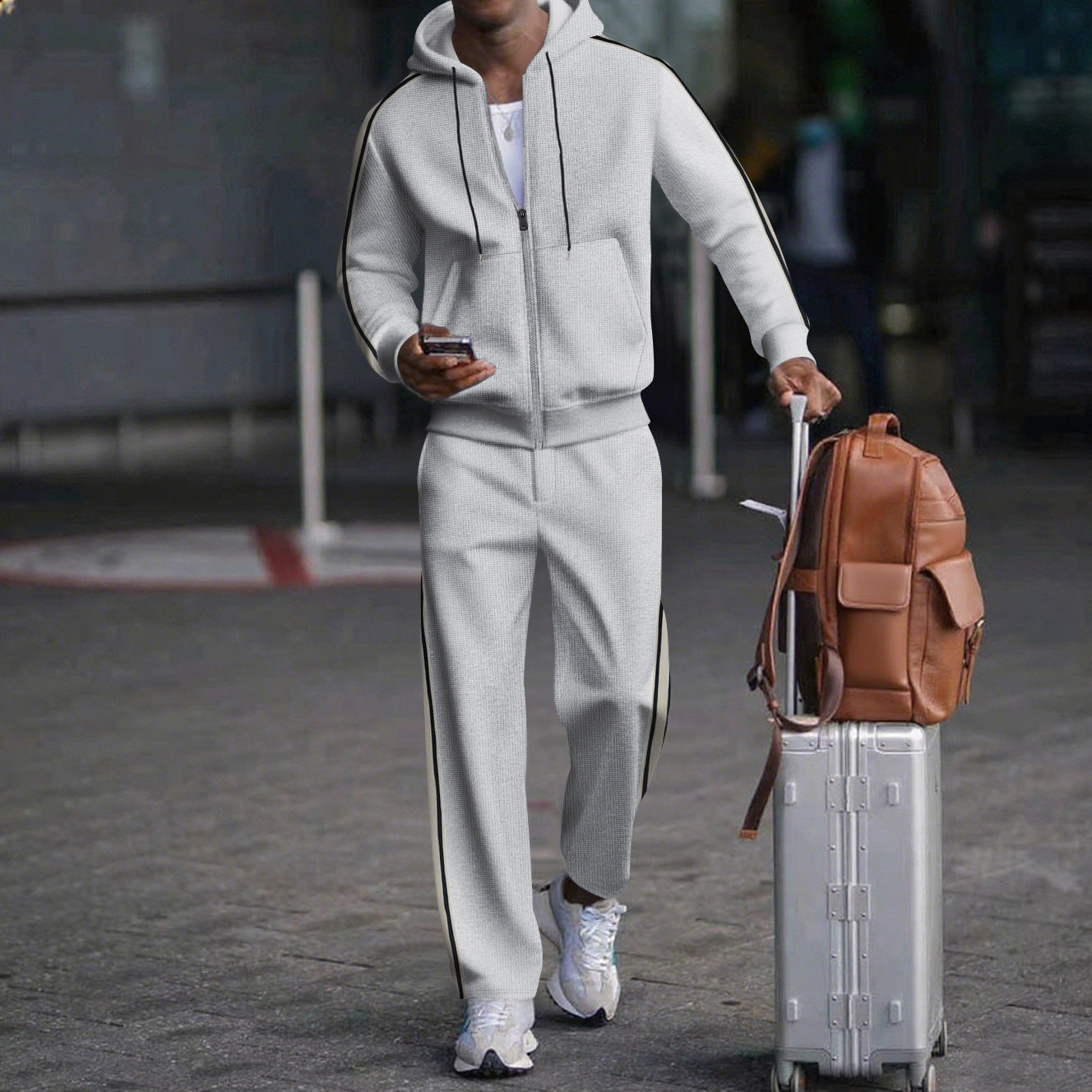 Herren Sportlicher Zweiteiliger Jogginganzug mit modernem Schnitt und praktischen Taschen Krohn-e
