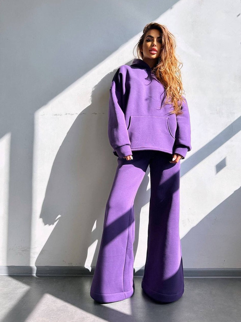 Damen Cooles Oversized Hoodie und weite Freizeithose Krohn-e