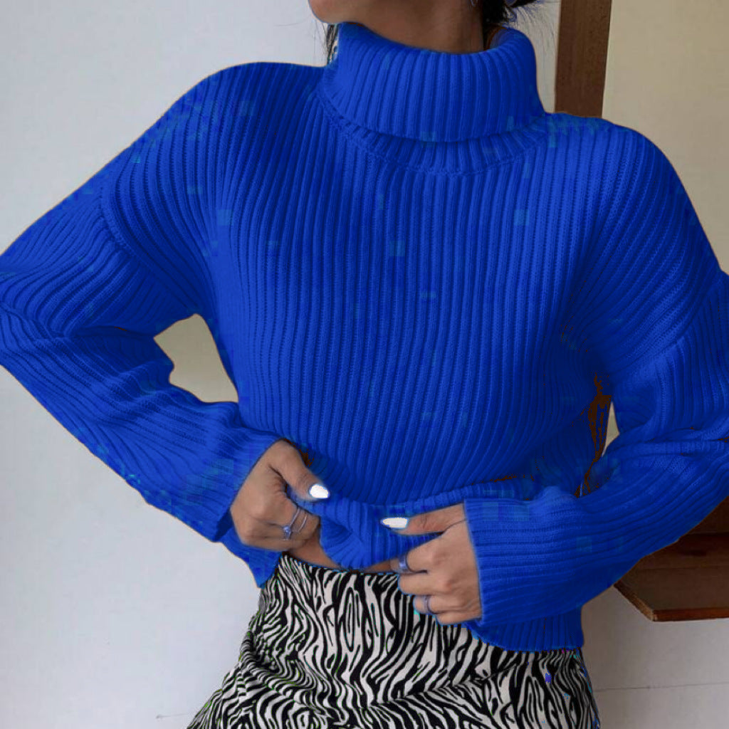 Damen Hochwertiger Rollkragenpullover mit strukturiertem Rippstrick Krohn-e