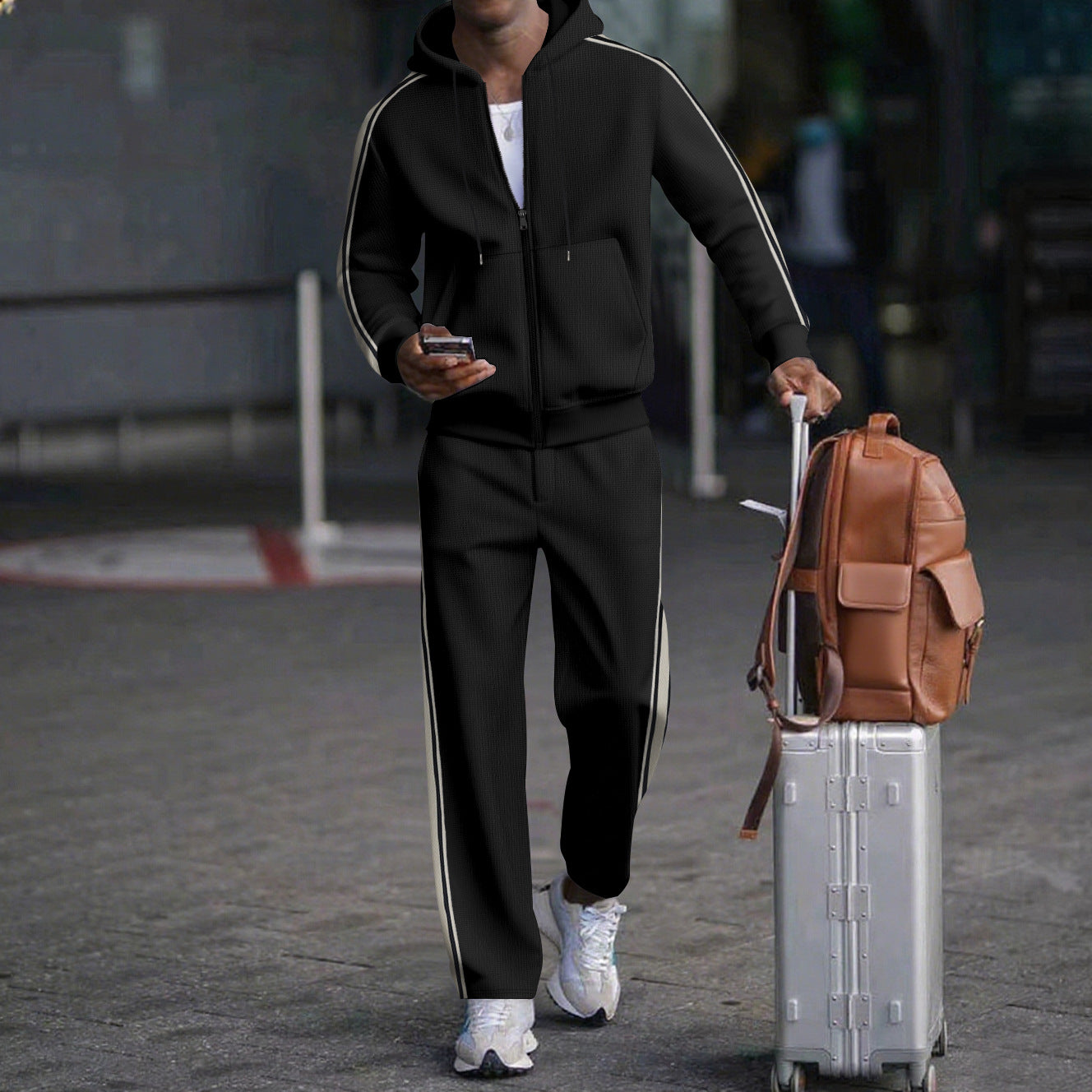 Herren Sportlicher Zweiteiliger Jogginganzug mit modernem Schnitt und praktischen Taschen Krohn-e