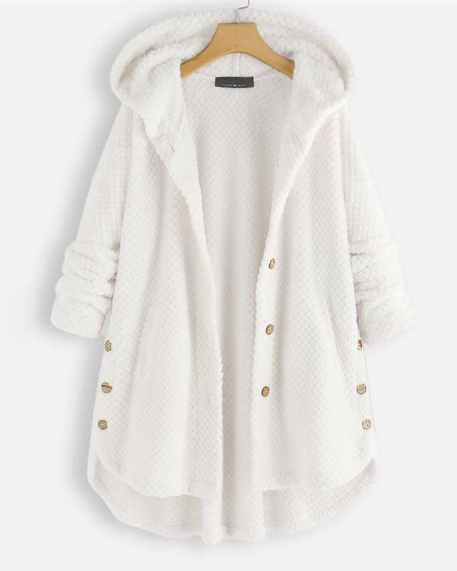 Krohn-e | Abgerundeter Saum Kapuzen Sweatshirtjacke