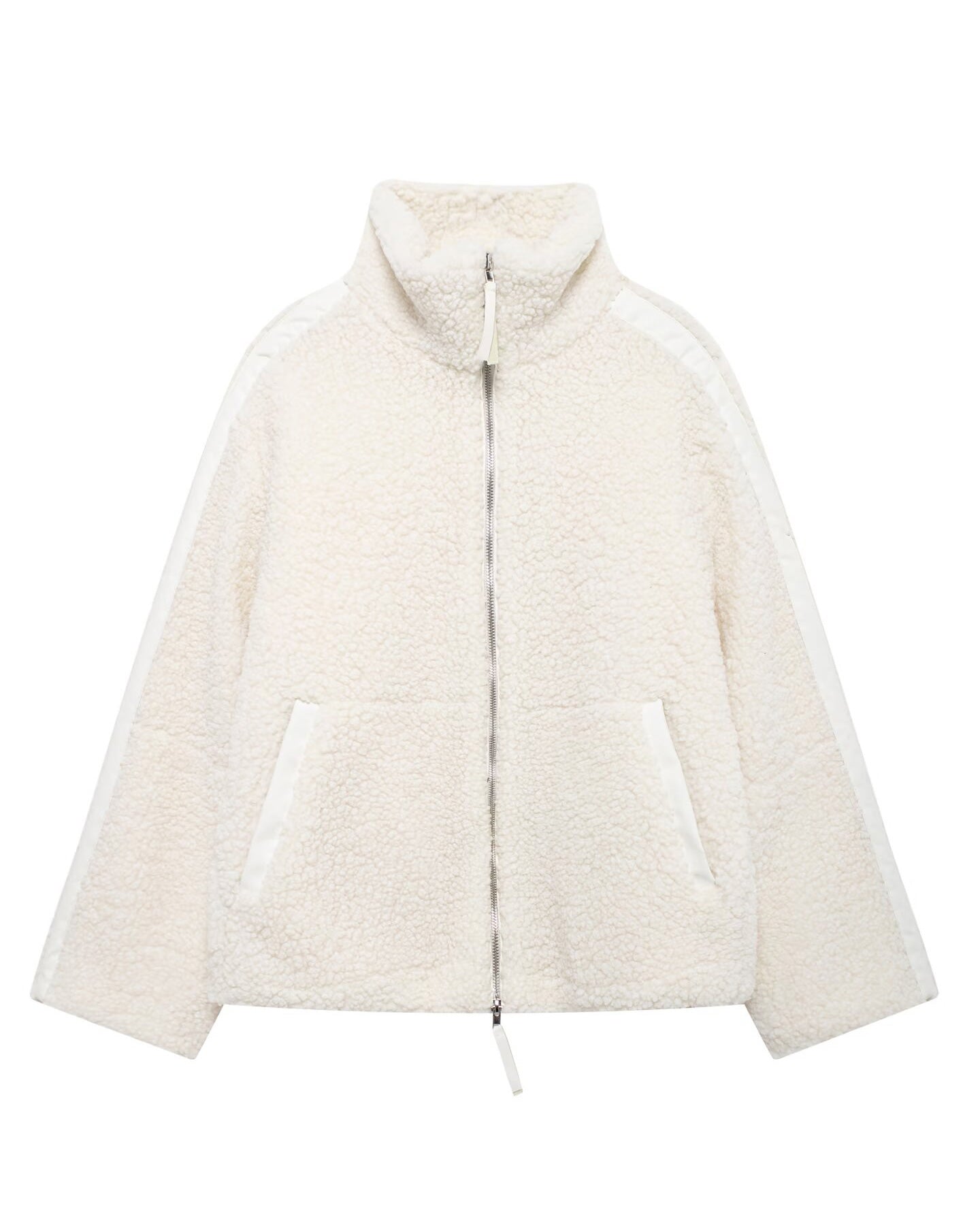 Krohn-e | Stehkragen Doppel End Reißverschluss Fleece Strickjackejacke