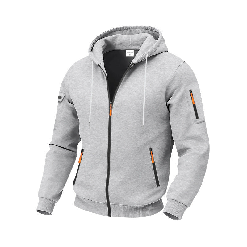Herren funktionale Kapuzenjacke mit technischen Taschen Krohn-e