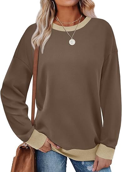 Damen bequemer Sweatshirt mit Raglanärmeln und dekorativem Kragen Krohn-e