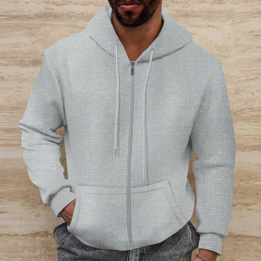 Herren Kapuzenjacke mit strukturierter Oberfläche und praktischen Taschen Krohn-e
