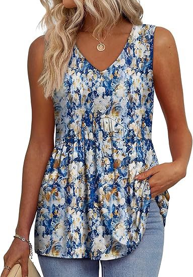 KROHN-E Damen Casual Top Ärmellos Relaxed Fit Vielseitig