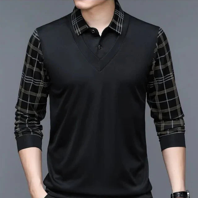 Klassisches Herren Poloshirt mit langen Ärmeln