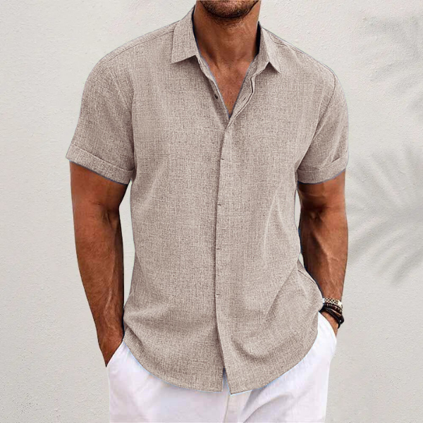 Finn | Herren Leichtes Kurzarm Sommerhemd mit Casual Fit