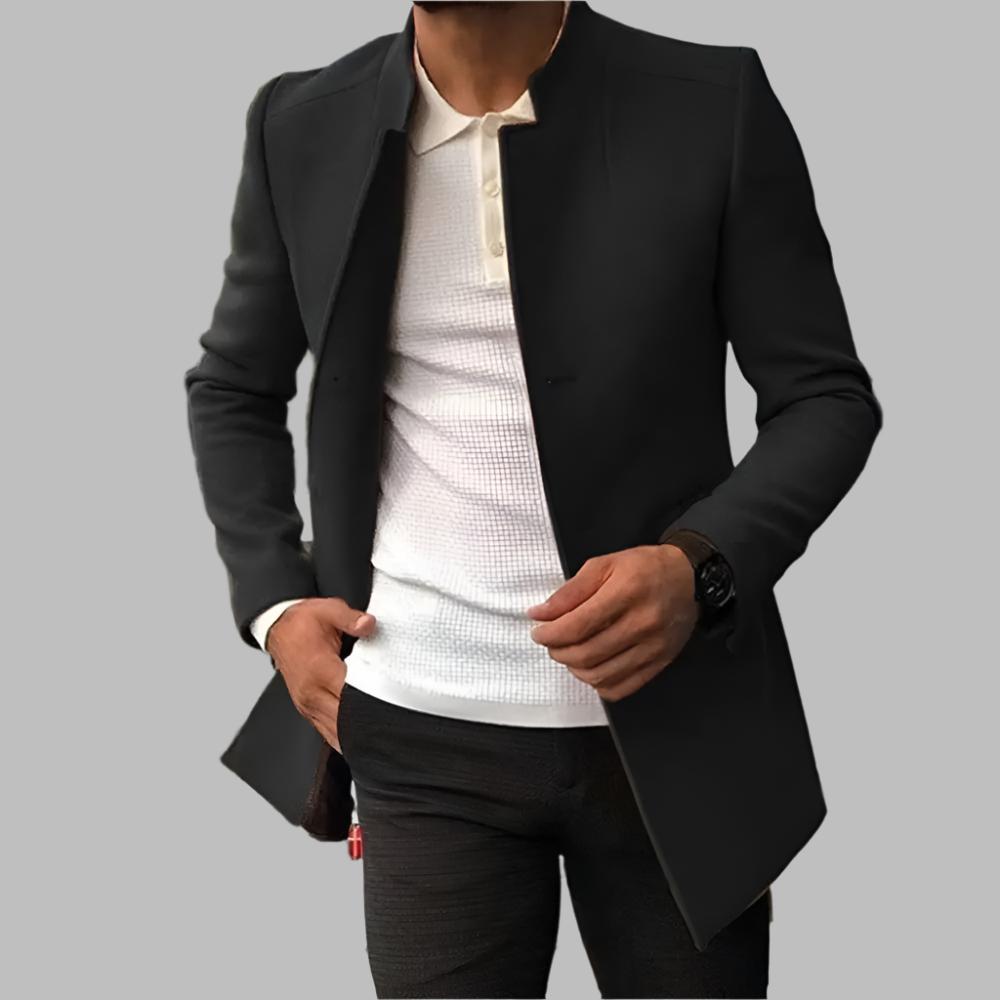 Hochwertiger Wollmantel für Herren, ideal für kaltes Wetter